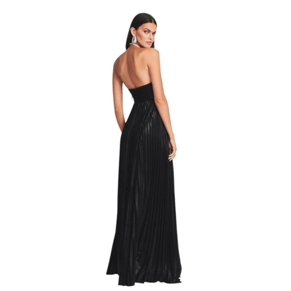 Retrofete Zoa Strapless Pleated Maxi Dress