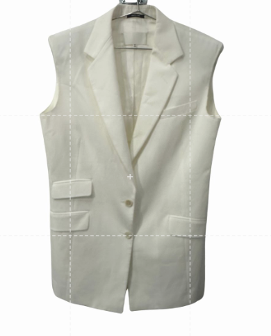 Maison Margiela Sleeveless Collared Blazer Vest White One Size