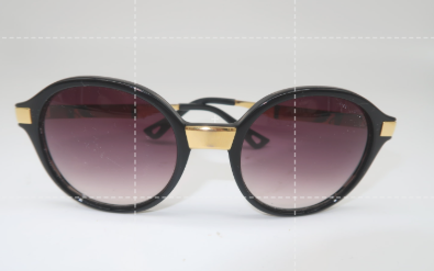 Dita Burmilla 22019-A-BLK-GLD-51 Round Sunglasses Black Gold
