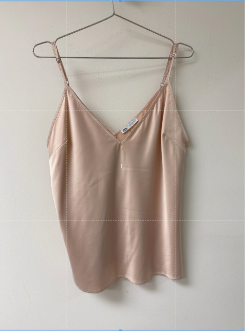 Zara Satin V Neck Sleeveless Camisole Top Pale Pink Women's