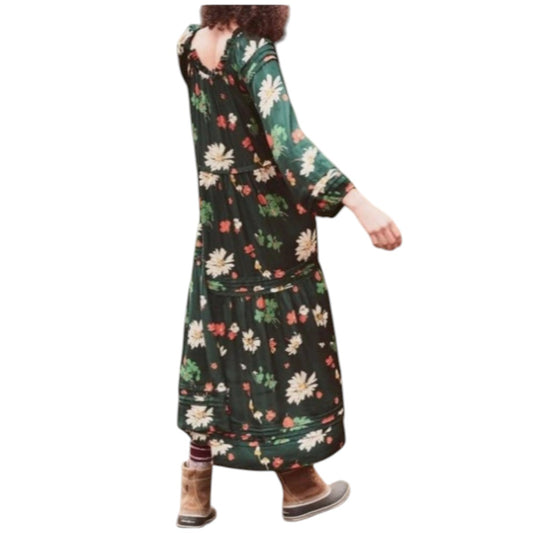 The Great Floral Print Long Sleeve Oversized Midi Dress Women's