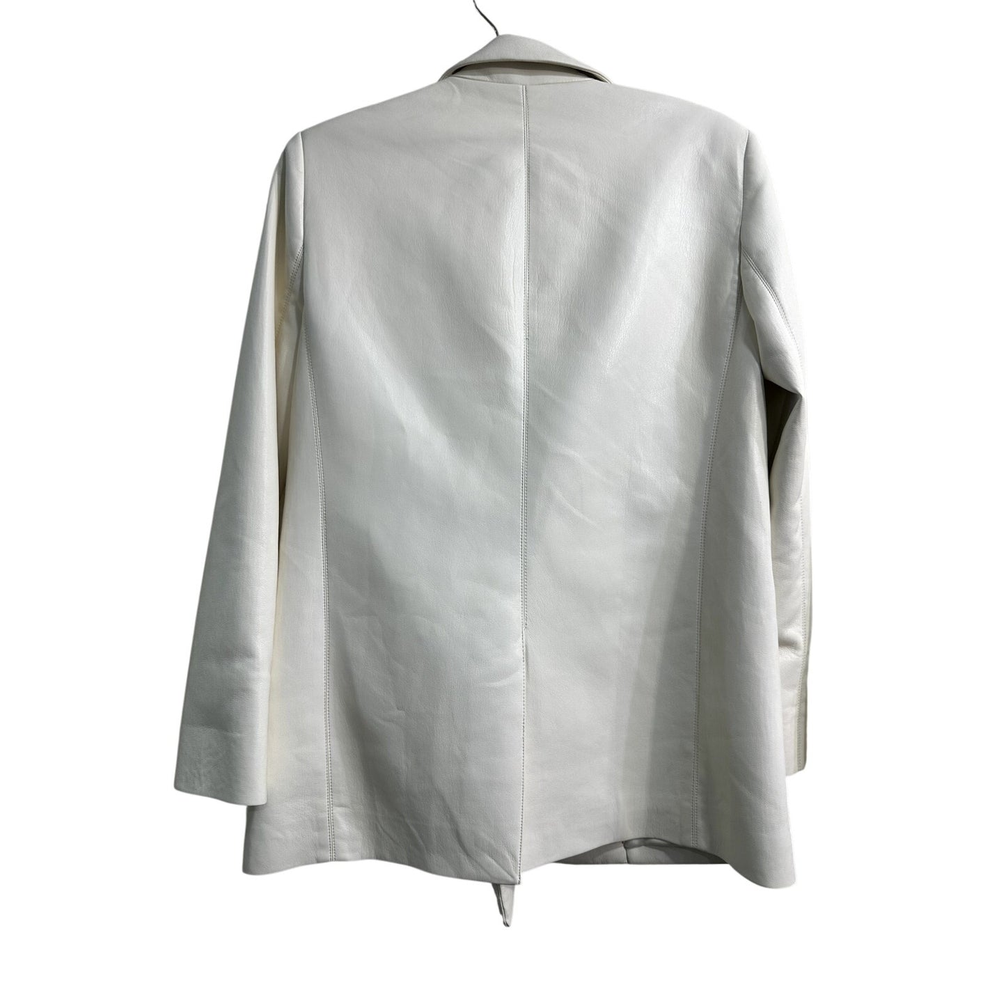 Alice + Olivia Justin Vegan Leather Double Breasted Blazer