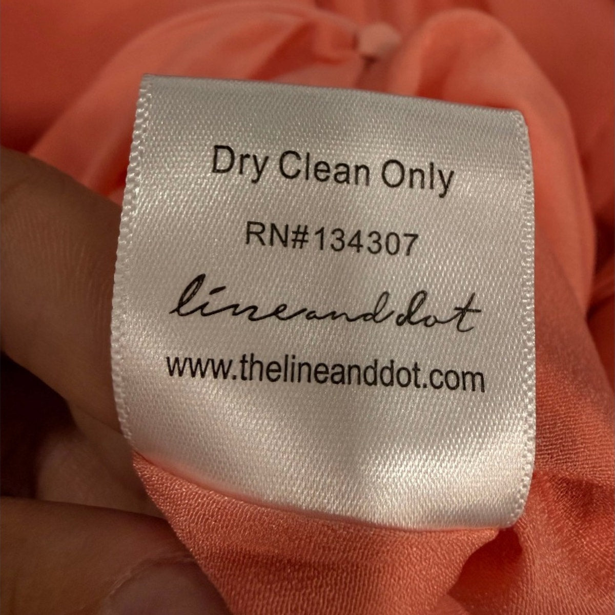 Line & Dot Kasia Button Accent Off Shoulder Mini Dress Coral Women's Size XS