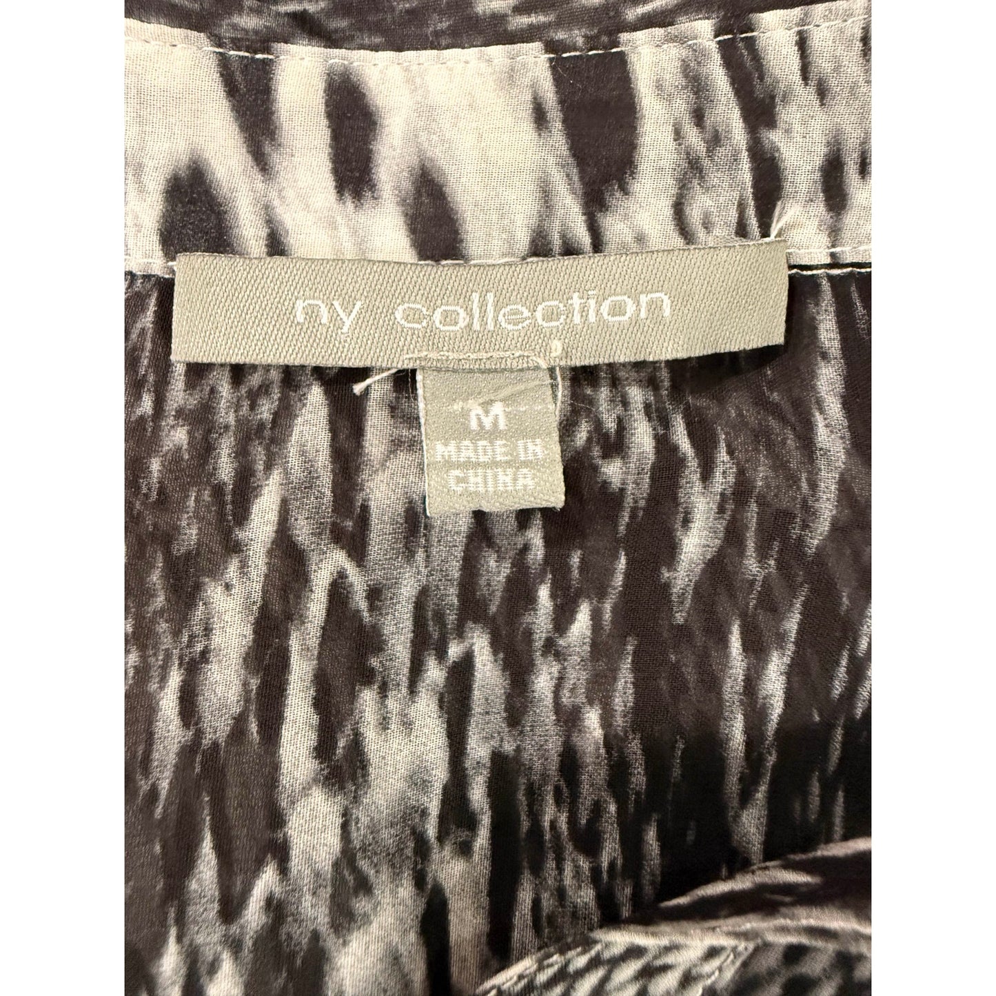 NY Collection Ombre Snake Print Chiffon Blouse