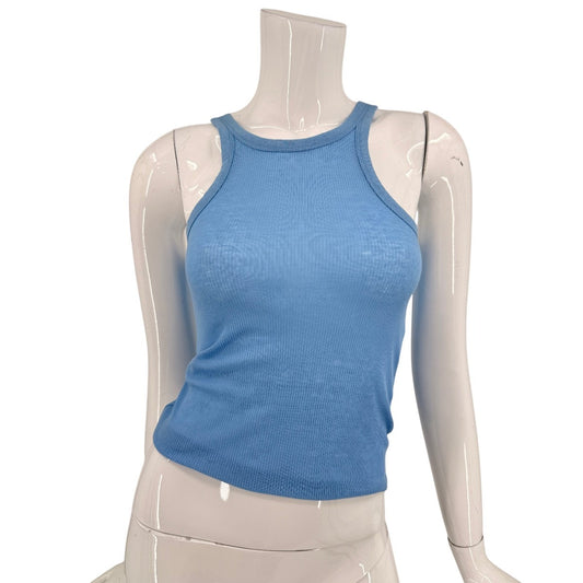 SKIMS Cotton Blend Ribbed Sleeveless Crew Neck Tank Top