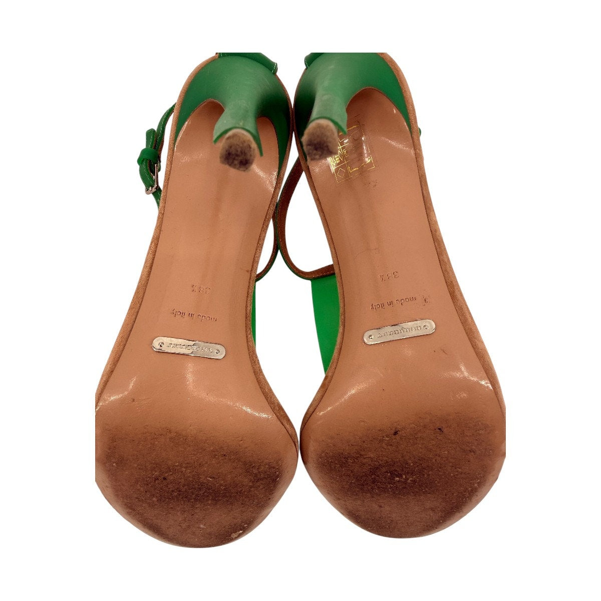 Burberry Leather Vinyl Prorsum Taylor T-Strap Sandals