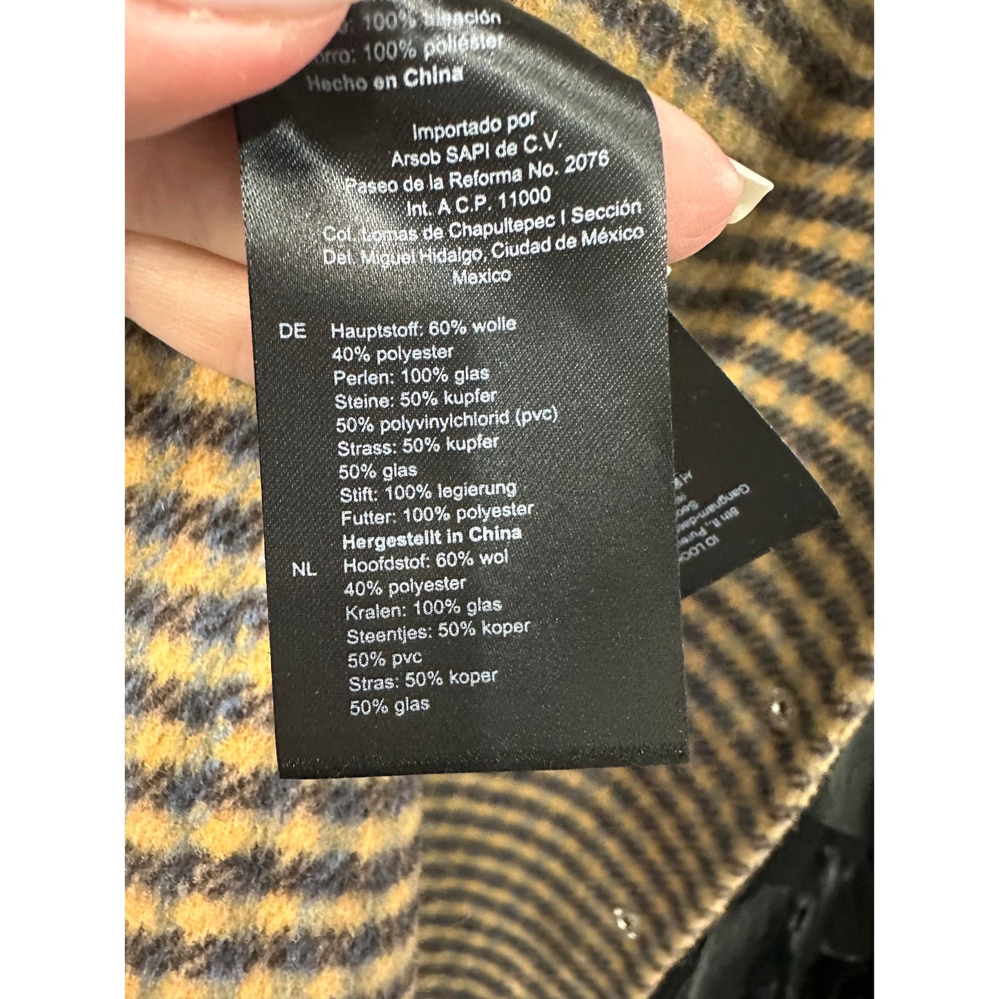 Sandro Paris Wool-Blend Plaid Brodan Beaded Check Blazer Jacket