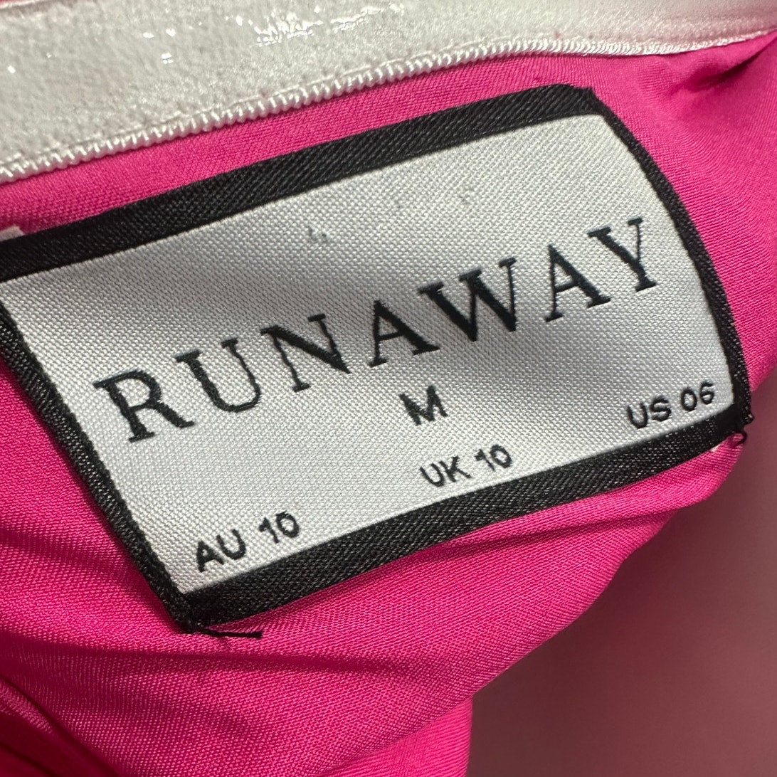 Runaway The Label Taiga Mini Dress Pink Off Shoulder Cutout Puff Sleeve