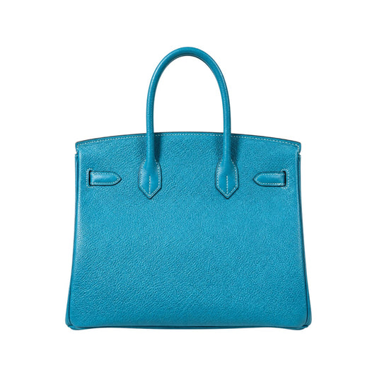 HERMES BIRKIN Epsom Leather PHW Blue Jean Size 30