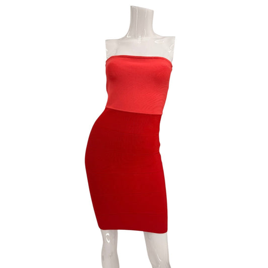 BCBGMaxazria Alyona Strapless Bodycon Bandage Mini Dress