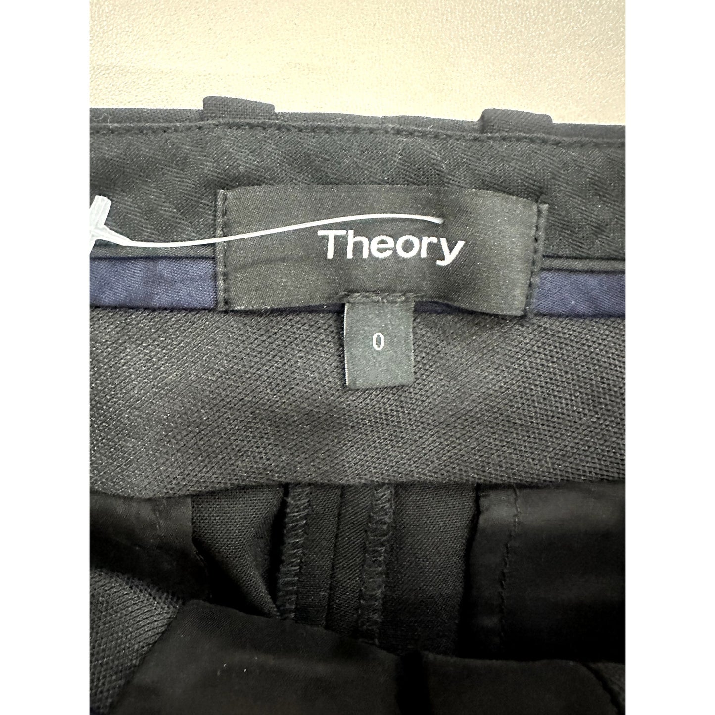 Theory Tailored Straight Leg High Waisted Trousers