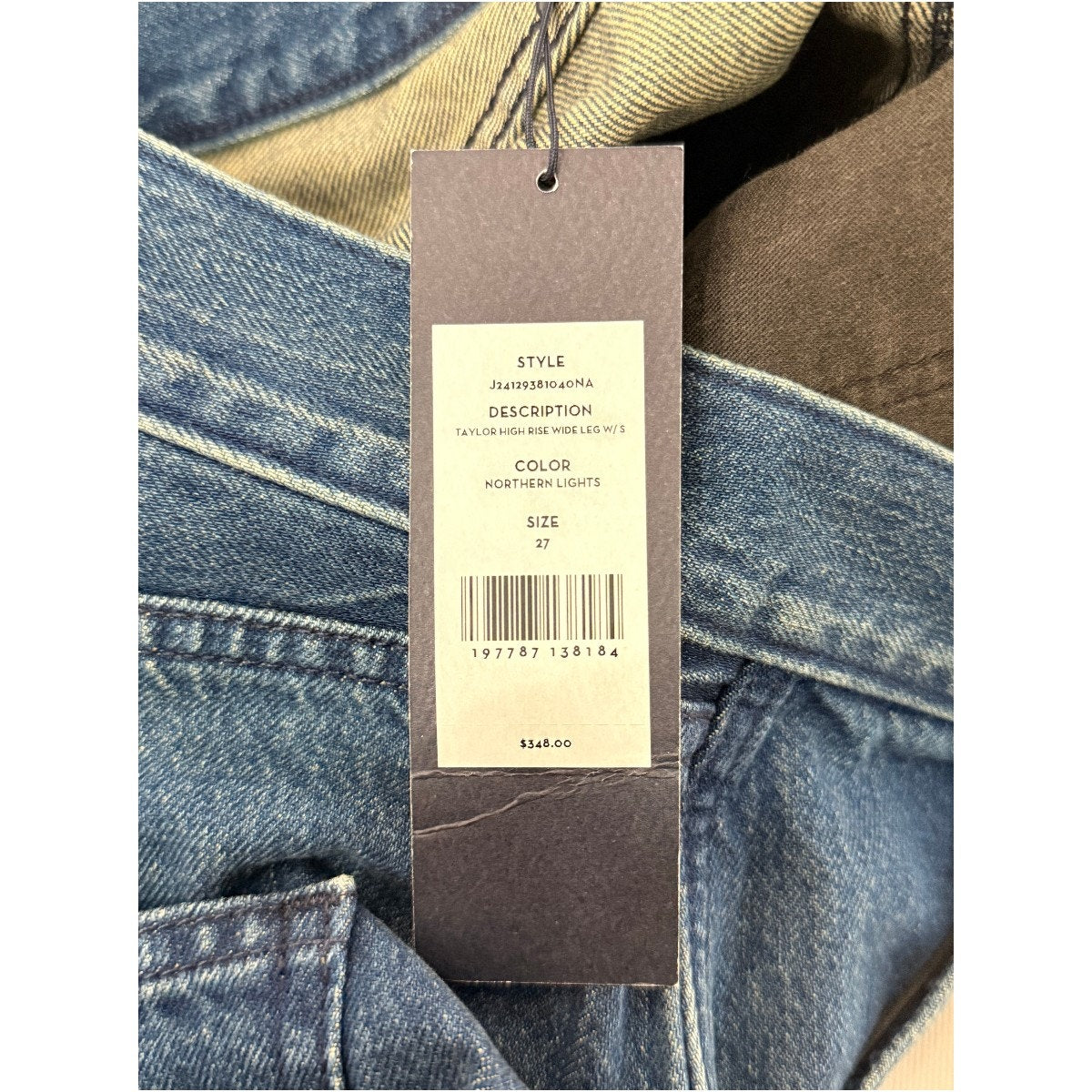Veronica Beard Taylor Relaxed High Rise Wide Leg Jeans Northern Lights