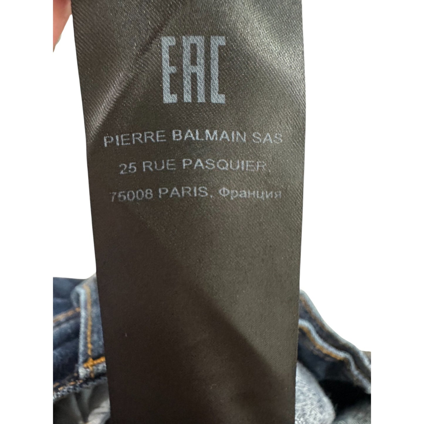 Balmain Faded High-Rise Denim Skinny Jeans Blue Mid Denim Women's Size 34