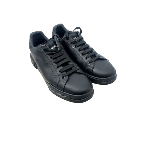 Dolce & Gabbana Leather Portofino Lace Up Sneakers