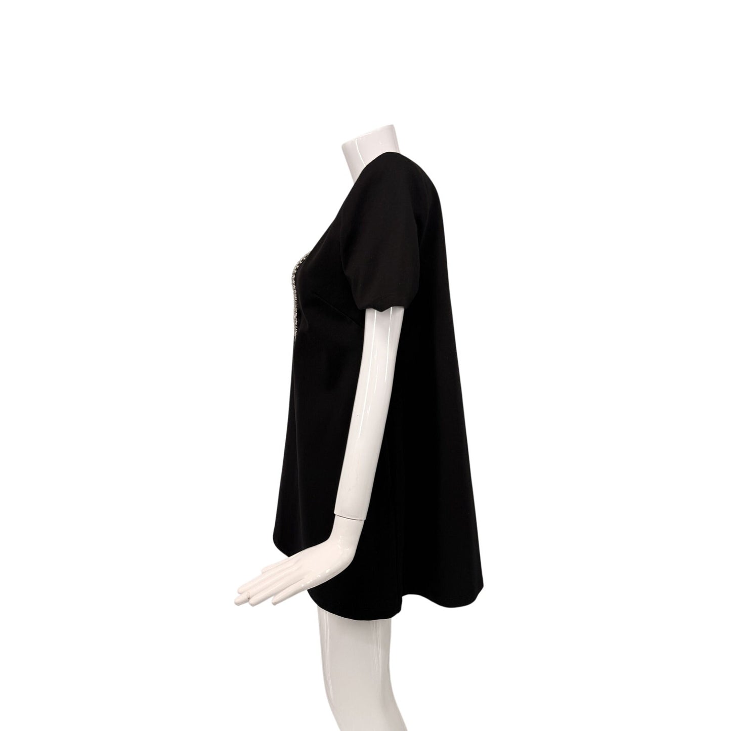 Area Crystal Bow Jersey Mini T-Shirt Dress