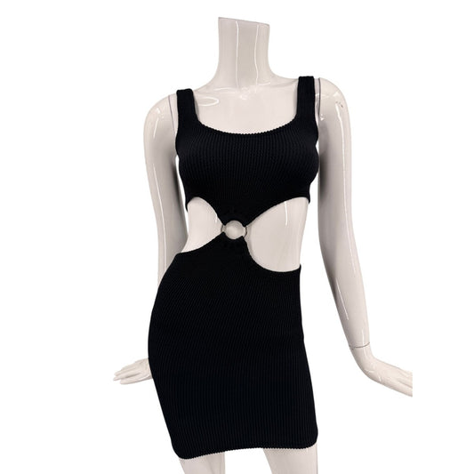Vanessa Mooney Vivian Cut-Out Front Ring Mini Bodycon Dress
