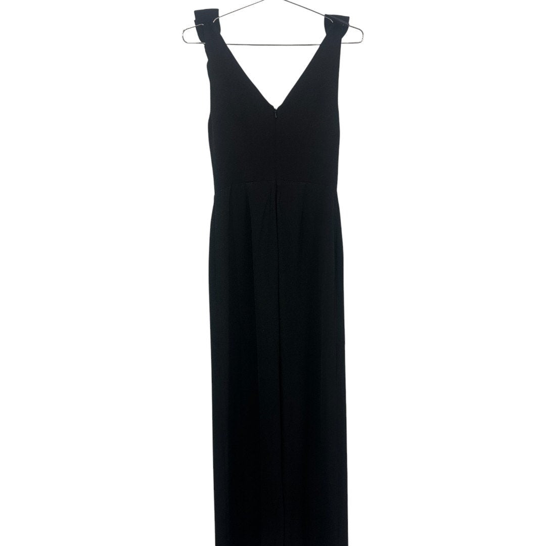 Zimmermann Black Crepe Espionage Bow Plunging V-Neck Creep Dress Women's