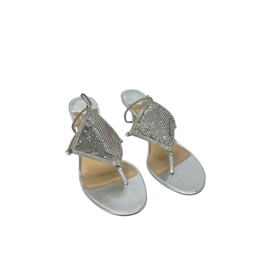 Jimmy Choo Metallic Leather Archive Thong 85 Sandals