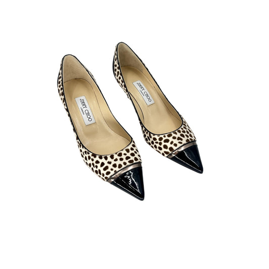 Jimmy Choo Pony Hair Animal Print Pointed Toe Pumps Heels