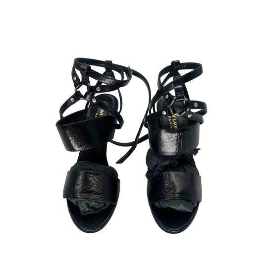 Saint Laurent Leather Charlotte Strappy Heels Sandals