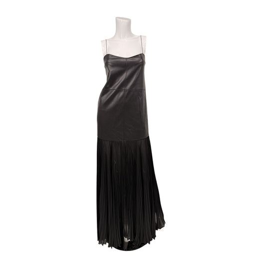Alexis Faux Leather Kaleena Pleated Maxi Dress
