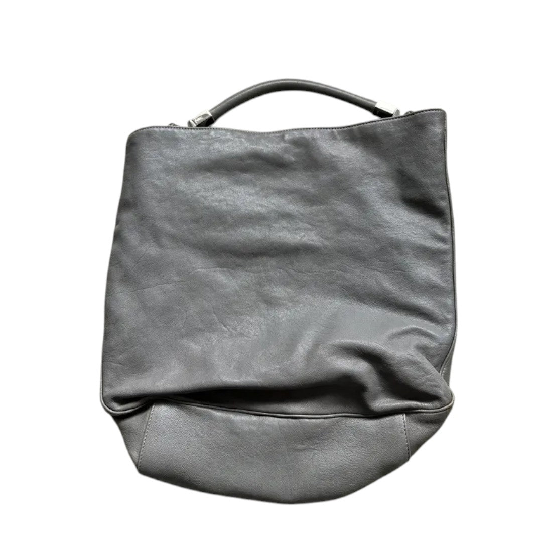 YSL Yves Saint Laurent Rive Gauche Large Roady Hobo Shoulder Bag Gray