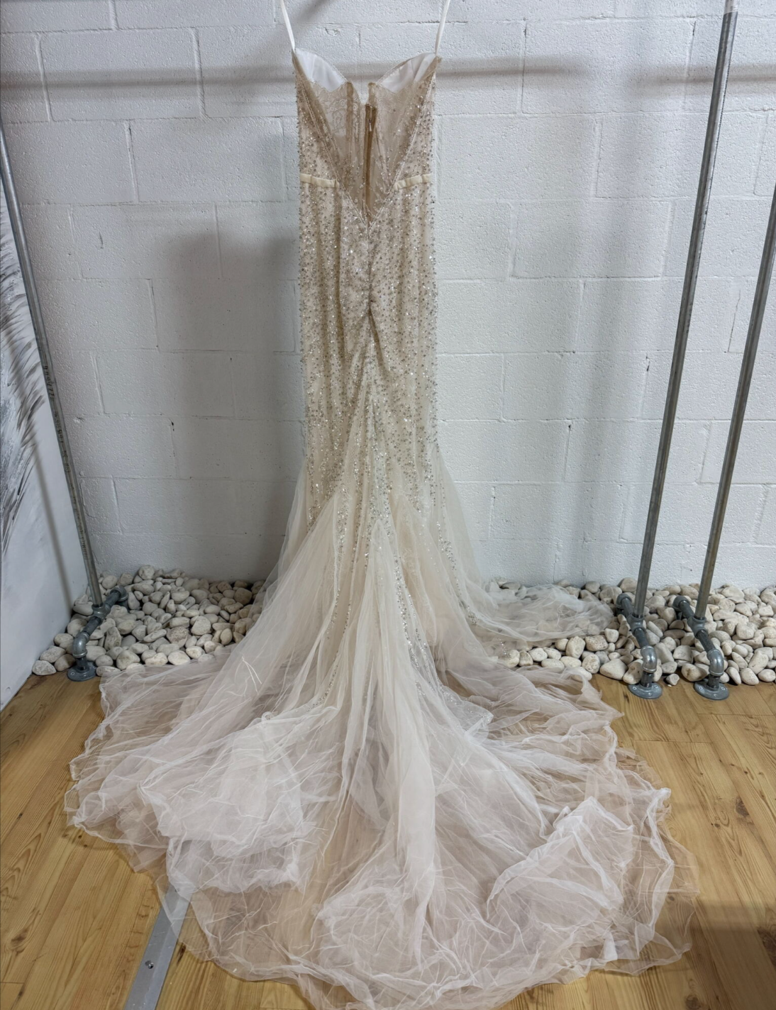 Inbal Dror Bridal Fall 2017 Rhinestone Studded Maxi Mermaid Wedding Dress