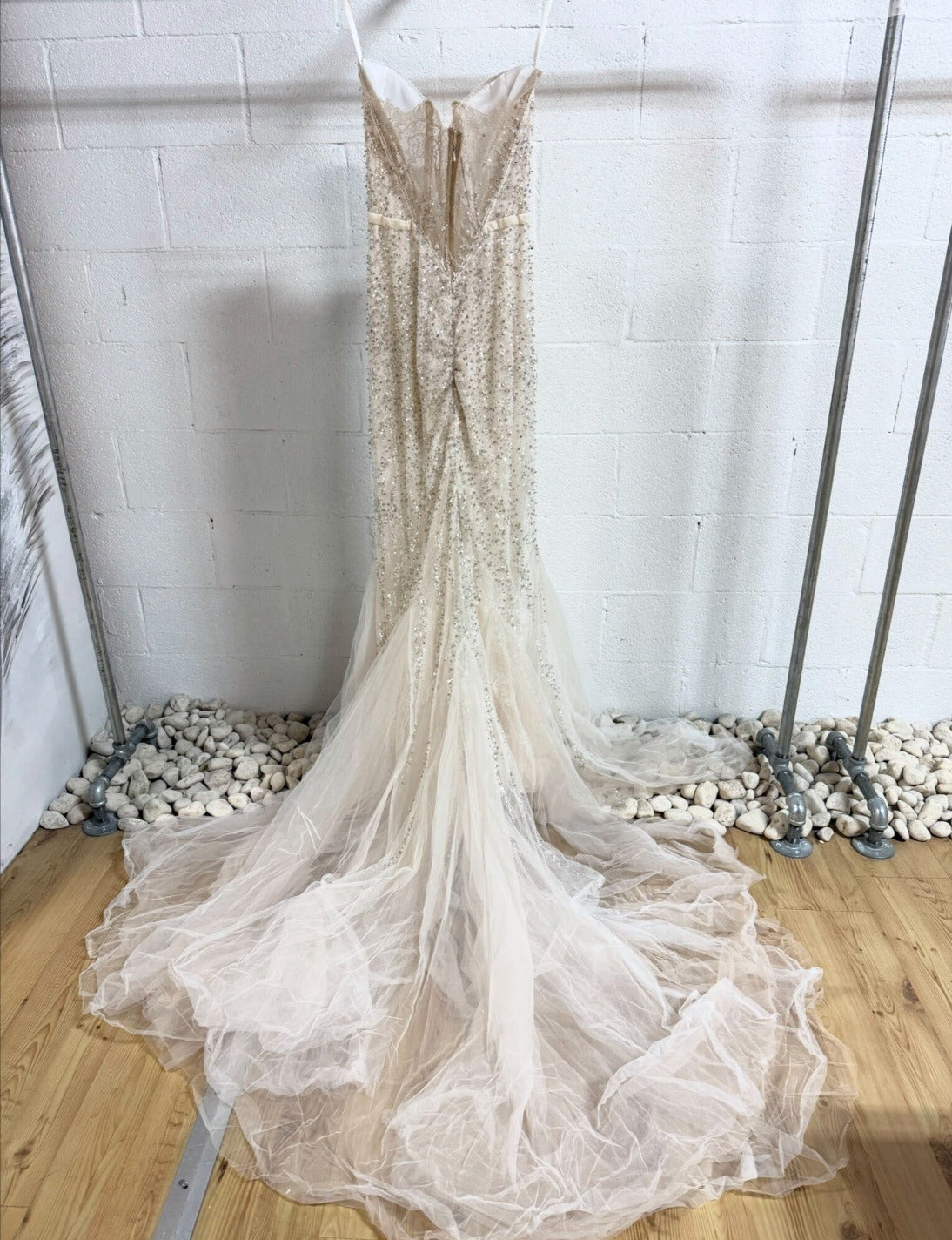 Inbal Dror Bridal Fall 2017 Rhinestone Studded Maxi Mermaid Wedding Dress