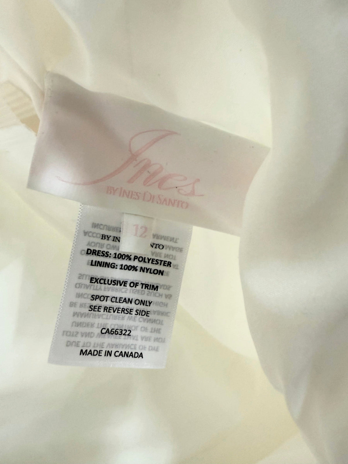 Ines by Ines Di Santo Floral Applique Long Sleeve Wedding Gown