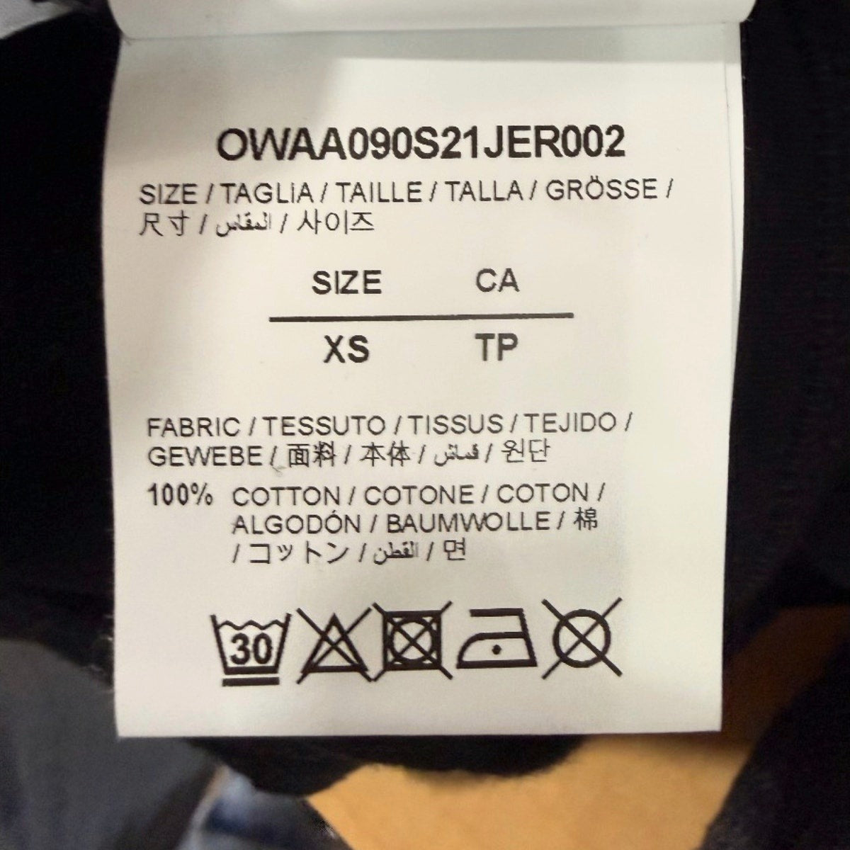 Off-White Cotton Typo Mix Crop Crew Neck T-Shirt