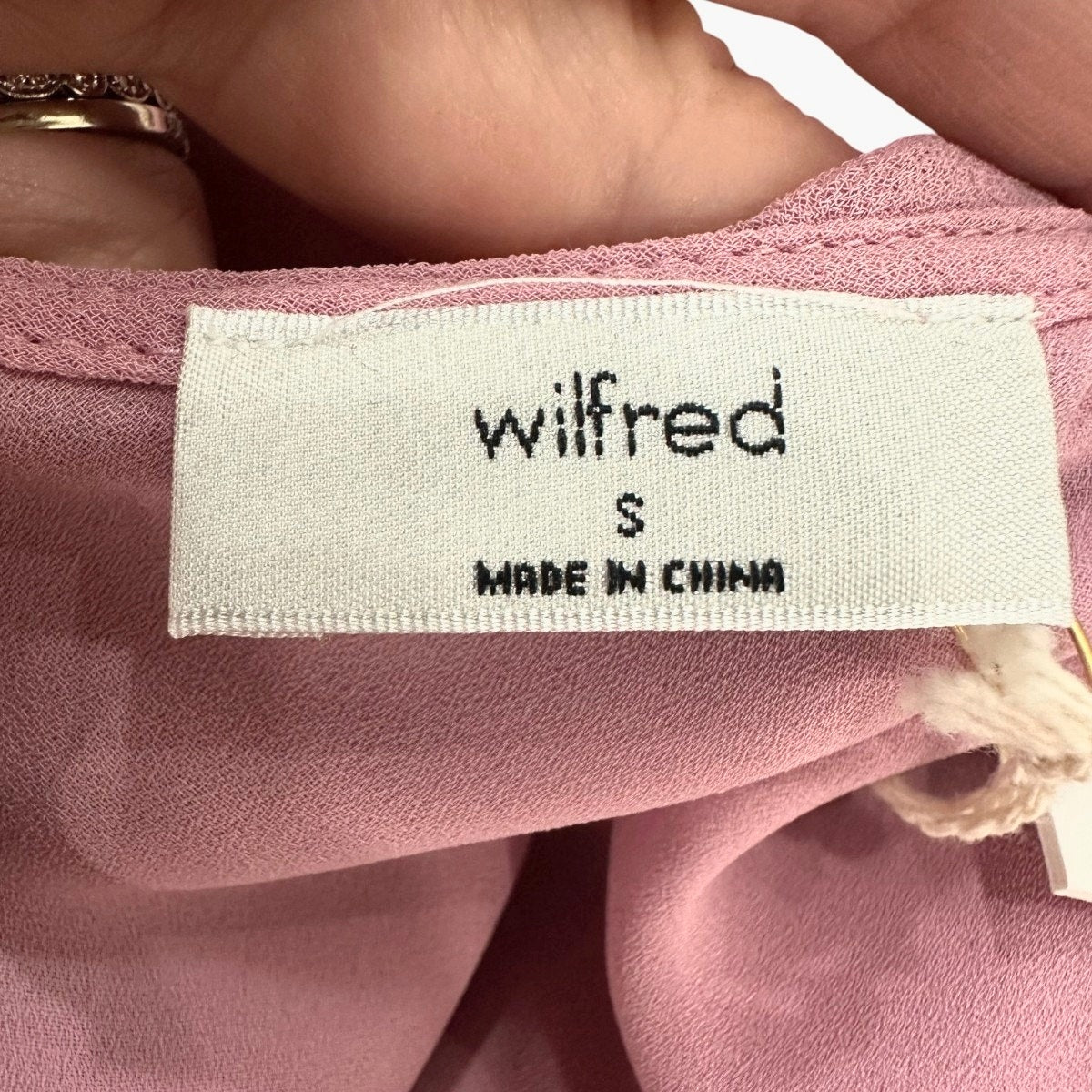 Wilfred Engage Ruffle Rosette Chiffon Mini Dress Opera Rose Women's Size Small