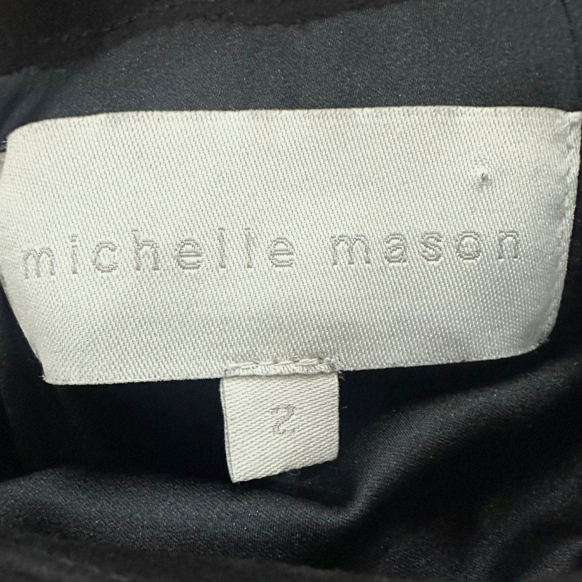 Michelle Mason Black Wrap Mini Skirt Silver Grommet Detail