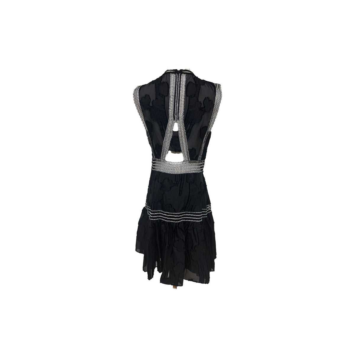 Alexis Rajani Sleeveless A-Line Mini Dress Lace Trim