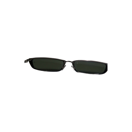 Linda Farrow 838 C2 Skinny Rectangle Sunglasses Black Women's 56.5-17.5-140