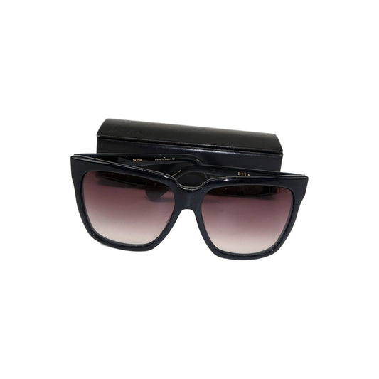 Dita Taxon 22013 Oversized Square Cat Eye Sunglasses Black Burgundy Gradient 58