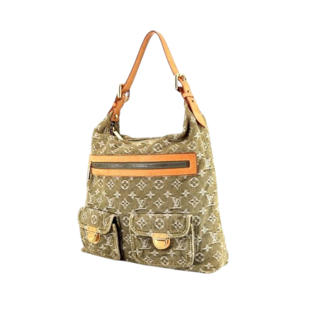 Louis Vuitton Denim Monogram GM Baggy Shoulder Bag Green