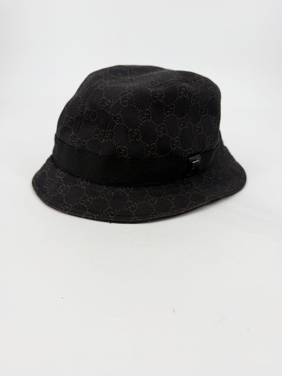 Gucci GG Canvas Bucket Hat Black Brown Monogram