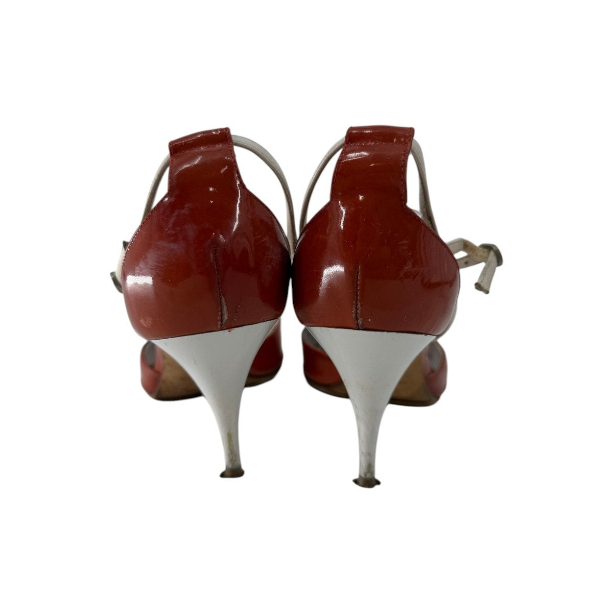 Chanel Patent Leather Interlocking CC Logo T-Strap Sandals