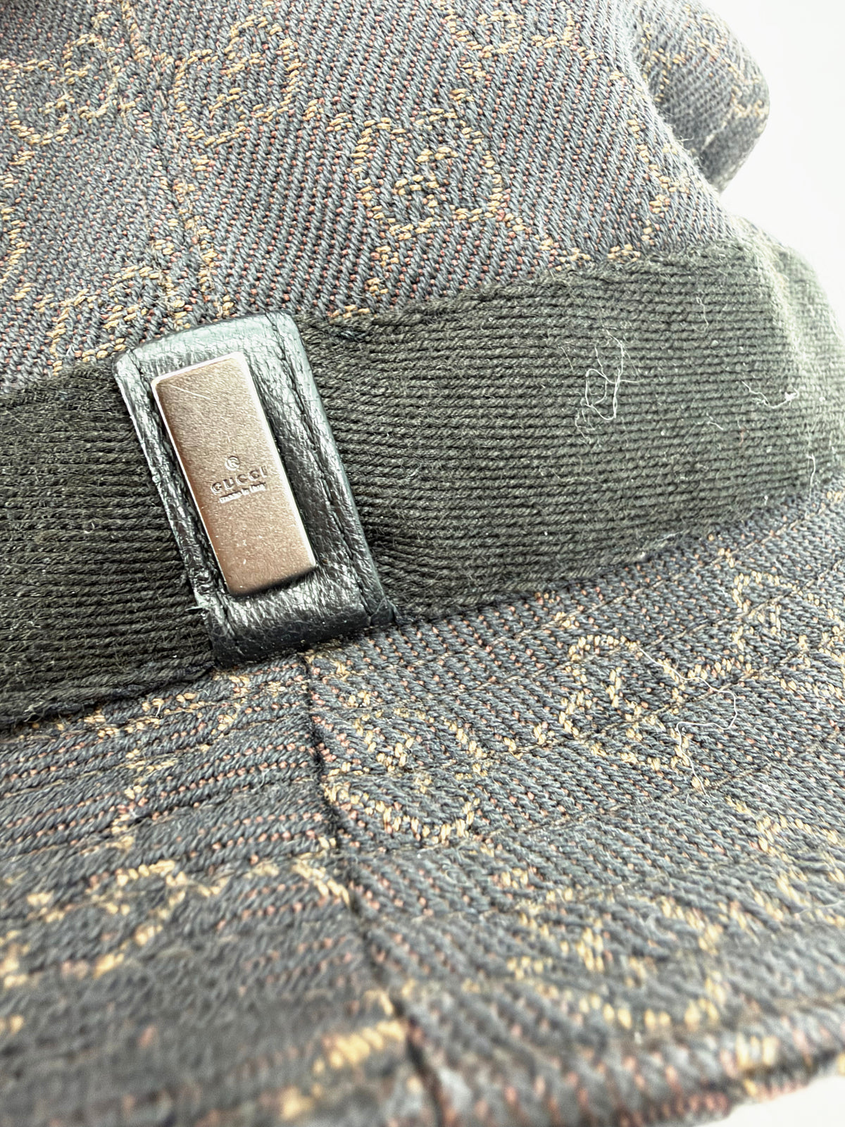 Gucci GG Canvas Bucket Hat Black Brown Monogram