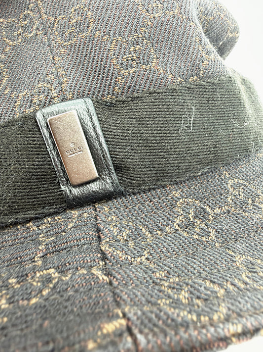 Gucci GG Canvas Bucket Hat Black Brown Monogram