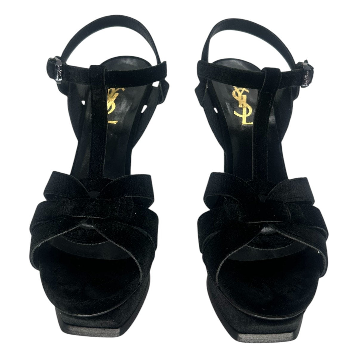 Saint Laurent Suede Tribute Platform Sandals