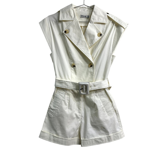 Simkhai Cotton Twill Vega Belted Stretch Romper