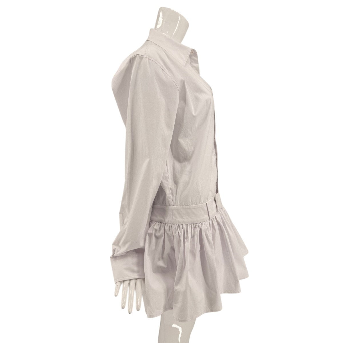Lovers And Friends Cotton Pacey Longsleeves Belted Shirt Mini Dress