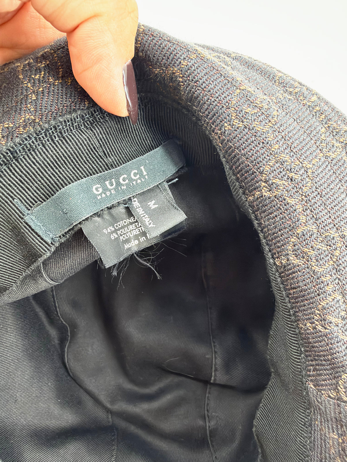 Gucci GG Canvas Bucket Hat Black Brown Monogram
