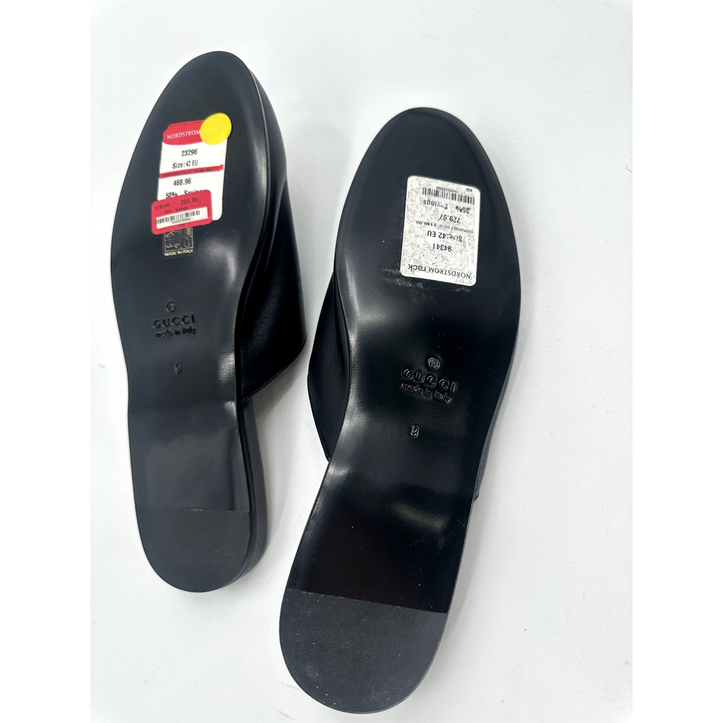 Gucci X NY Yankees Leather Logo Slip-On Slipper Mules