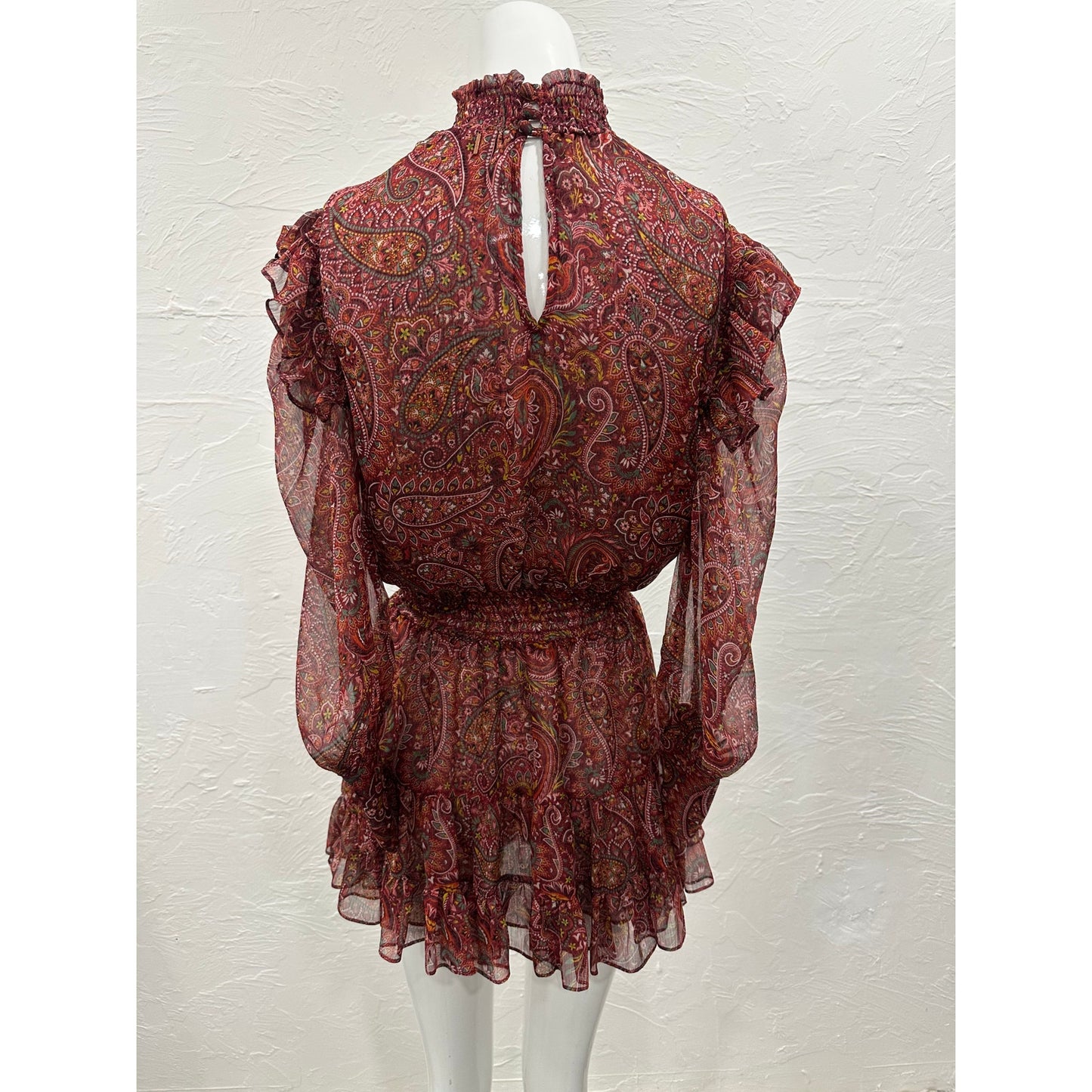 Misa Los Angeles Gianna Paisley Print Smocked Mini Dress Women's