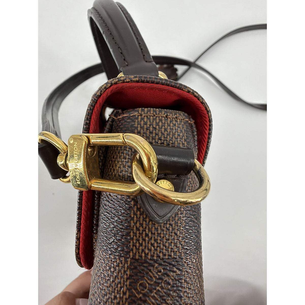 Louis Vuitton Croisette Damier Ebene Patches Canvas Brown Crossbody Bag N40055