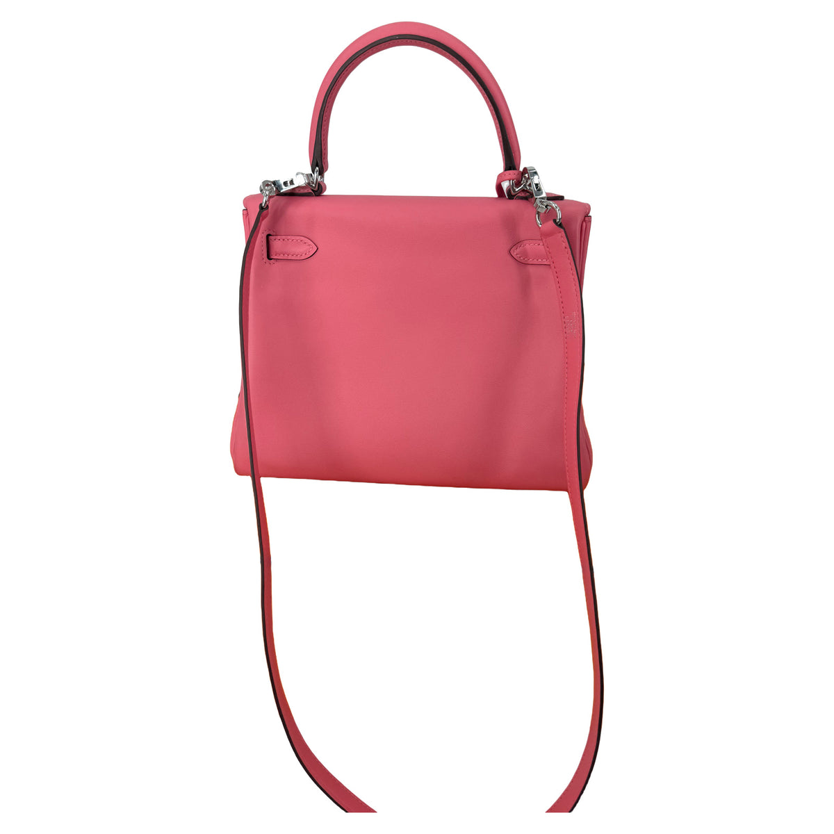 Hermès Kelly 25 Retourné Rose Azalée Swift Palladium Hardware 2024 Full Set