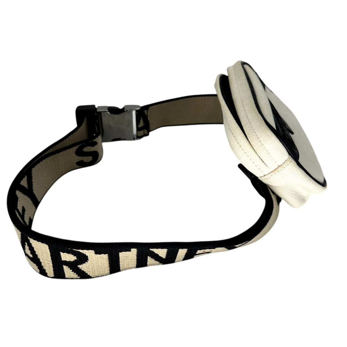 Stella McCartney Logo Accent Strap Belt Bag Canvas Ivory