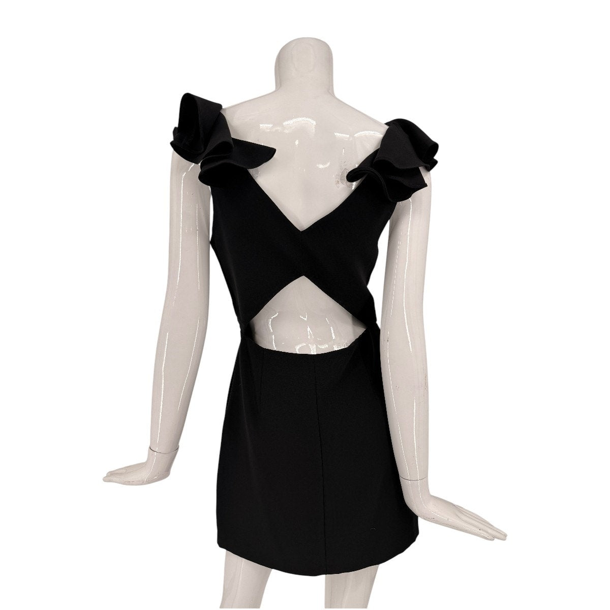 Amanda Uprichard Gimlet Ruffle V-Neck Mini Dress